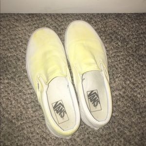 Yellowed white vans